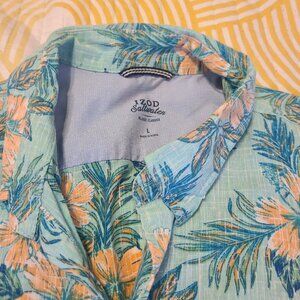 Men's Izod polo button up summer shirt